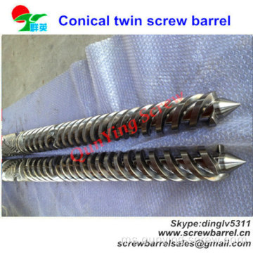 Conical Twin skru setong bagi dua skru Extruder